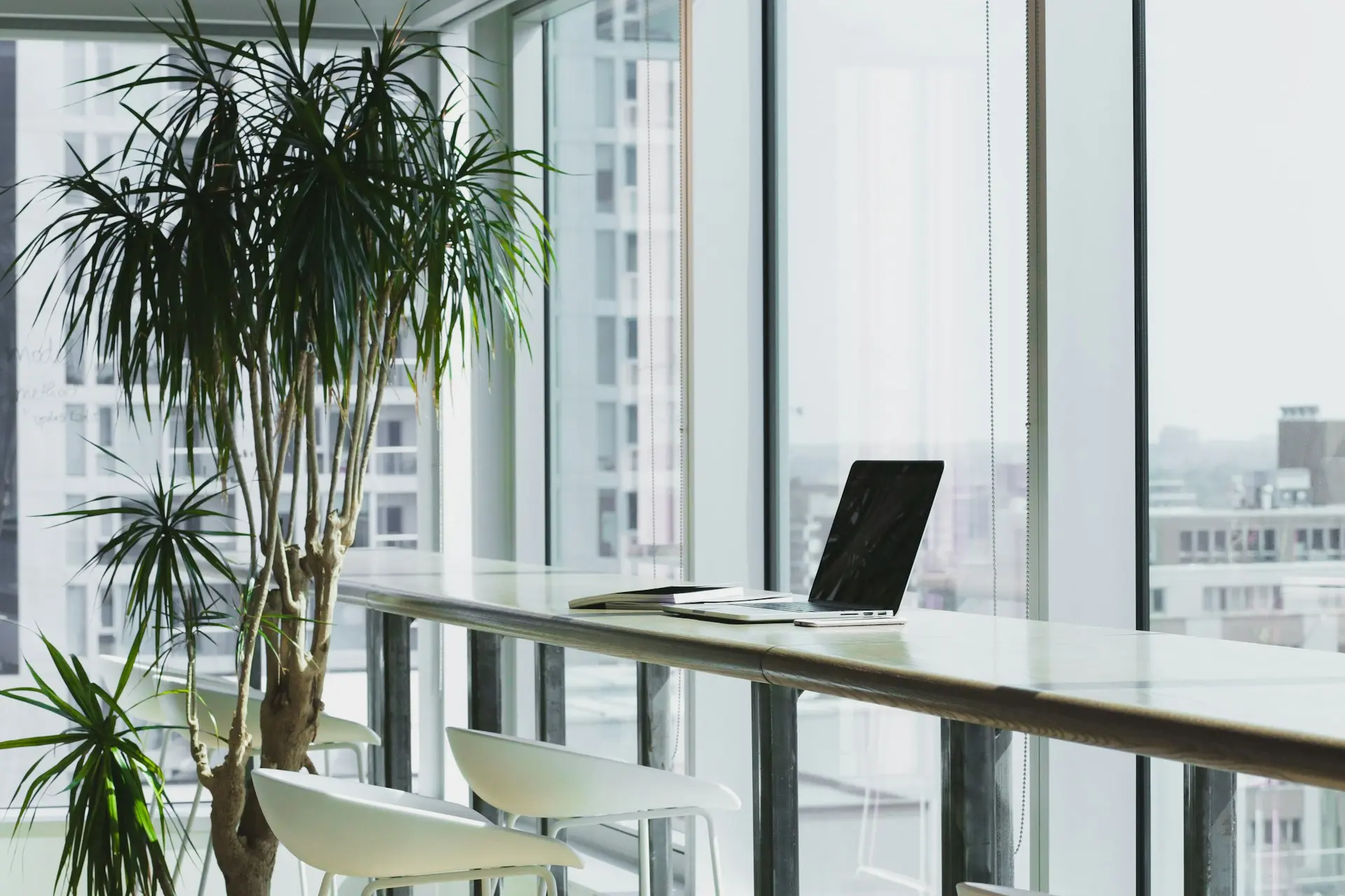 Bright desk by the window