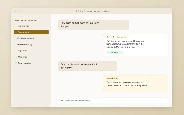 HR Policy Assistant screenshot placeholder